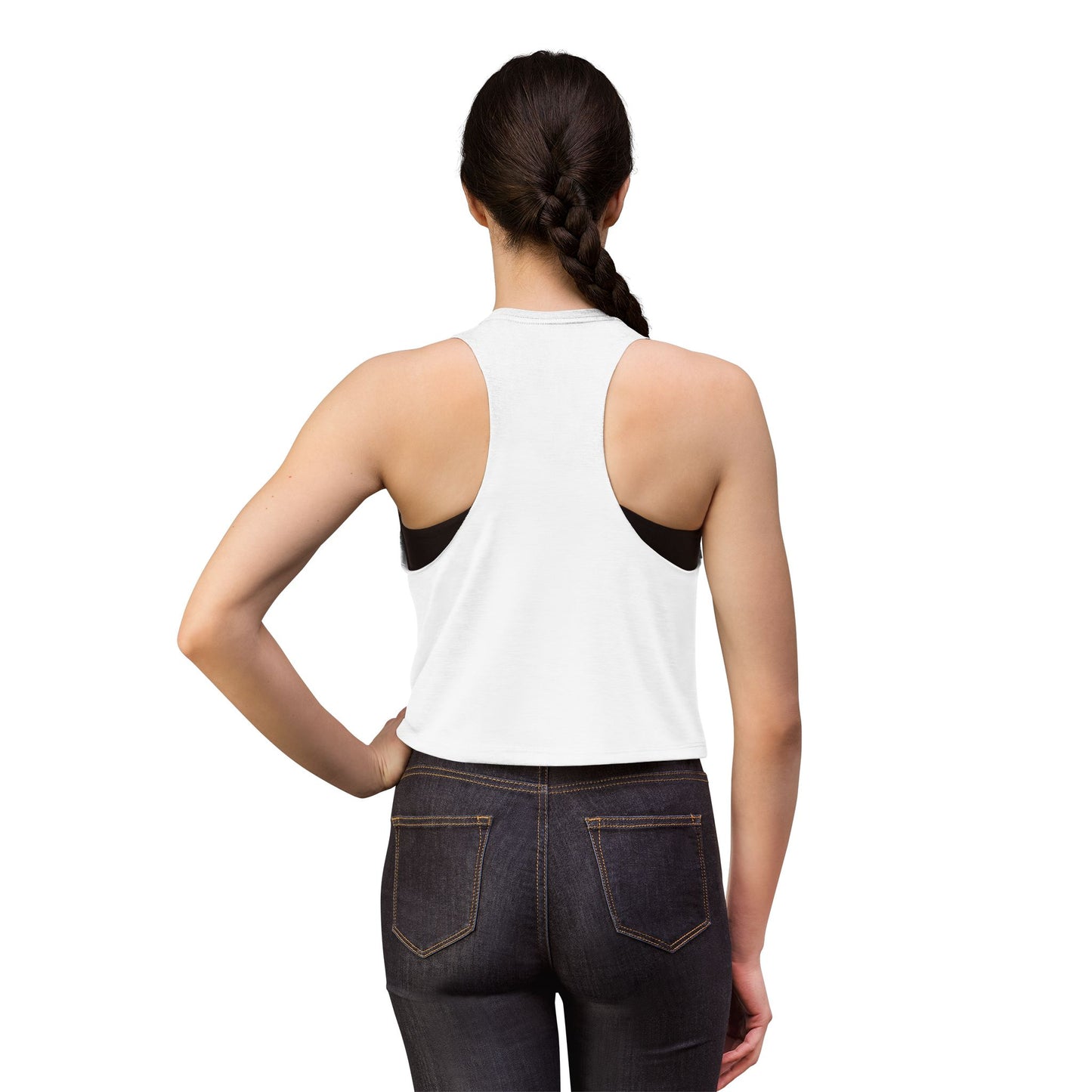 Strength Co. Women's Crop Tank Top — Hint & Weave Weightlifting Gym Graphic