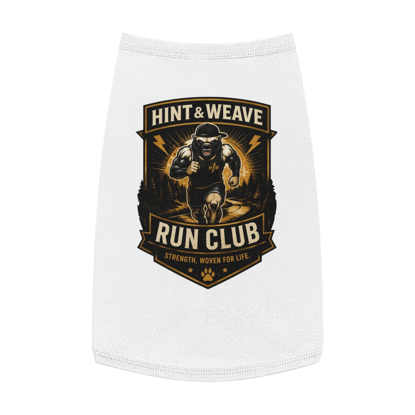 Pet Tank Top — "Hint & Weave Run Club" Athletic Dog Tank