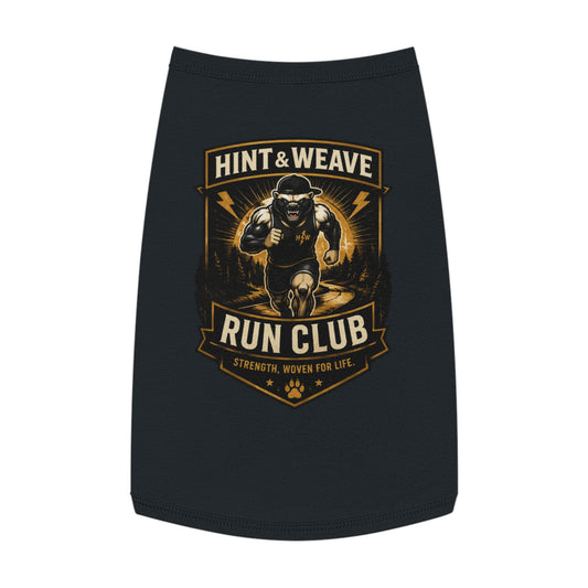Pet Tank Top — "Hint & Weave Run Club" Athletic Dog Tank