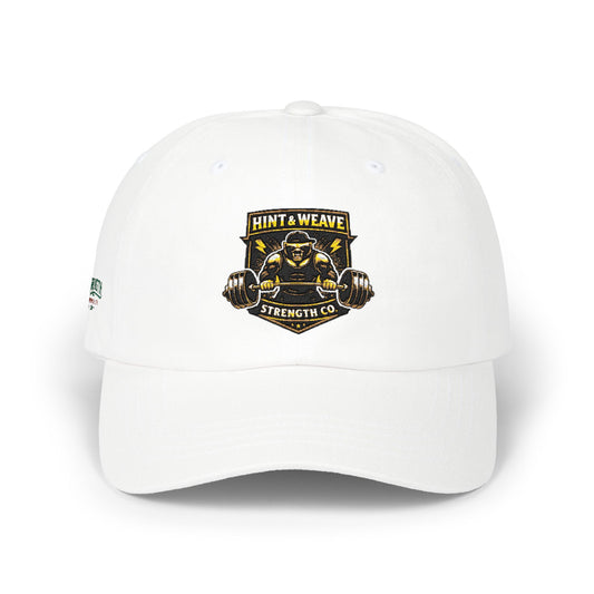Fitness Logo Dad Cap — “Hunt & Weave Strength Co.” Embroidered Hat