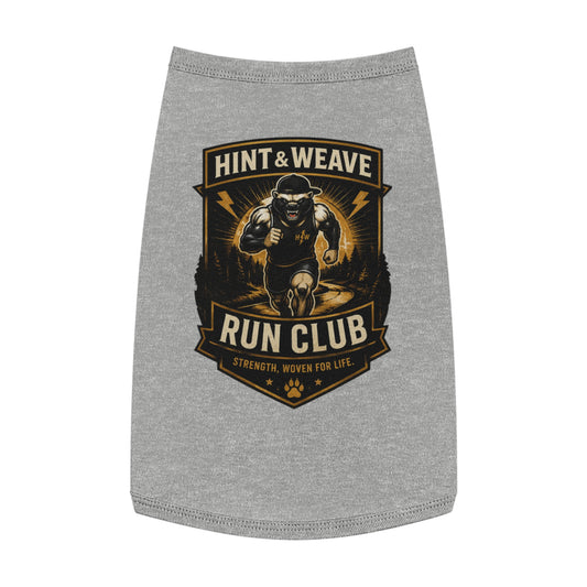 Pet Tank Top — "Hint & Weave Run Club" Athletic Dog Tank