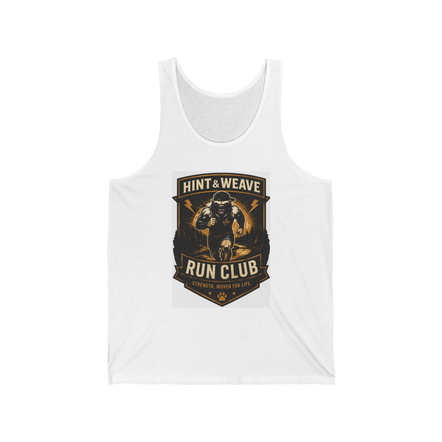 Run Club Tank Top — "Hint & Weave" Graphic Running Vest