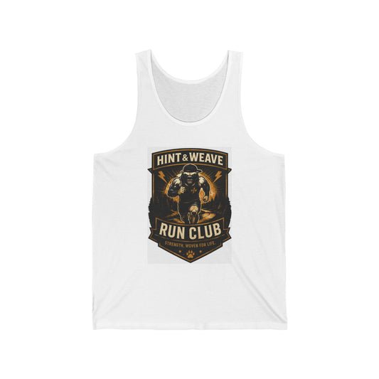 Run Club Tank Top — "Hint & Weave" Graphic Running Vest