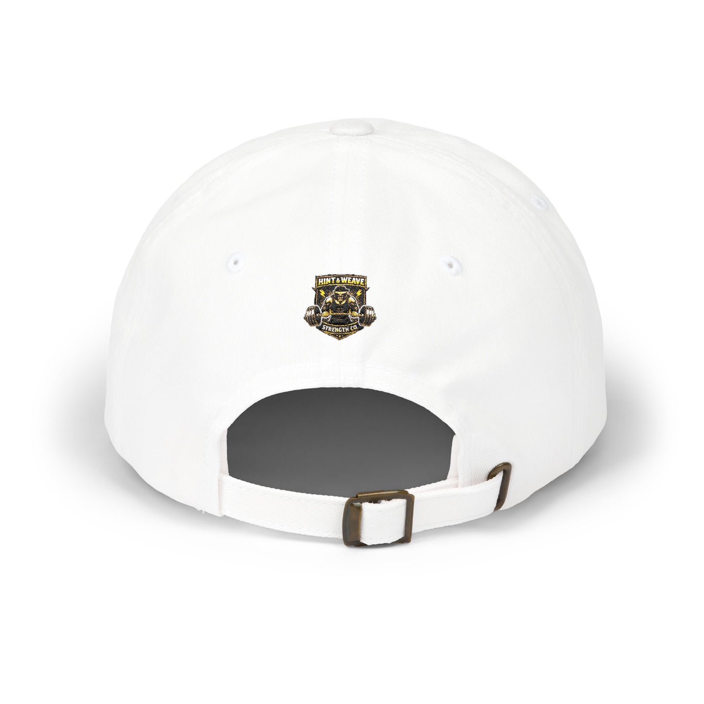 Classic Dad Cap — 'Strength, Woven for Life' Embroidered White Baseball Hat