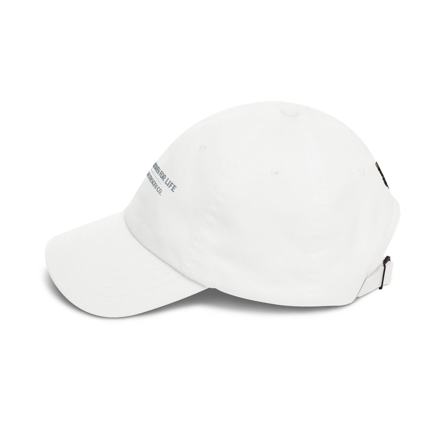 Classic Dad Cap — 'Strength, Woven for Life' Embroidered White Baseball Hat