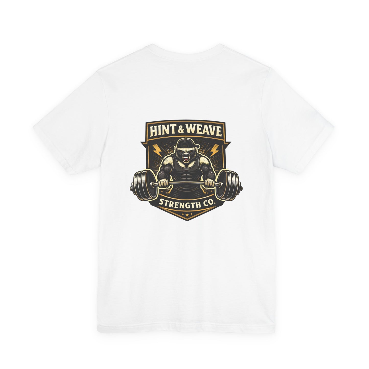Hint & Weave Strength Co. Gym Tee — 'Strength, Woven for Life' Shirt