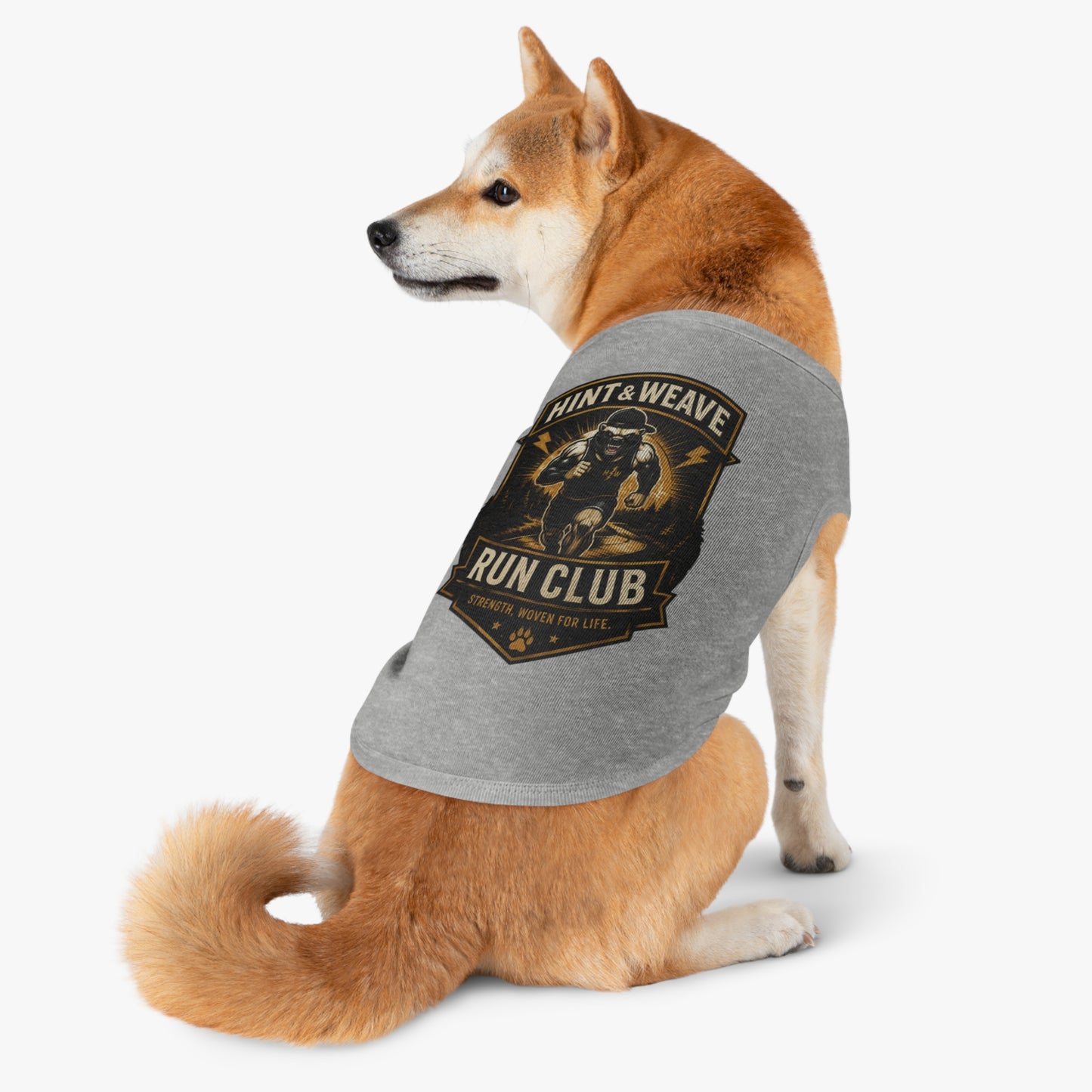 Pet Tank Top — "Hint & Weave Run Club" Athletic Dog Tank