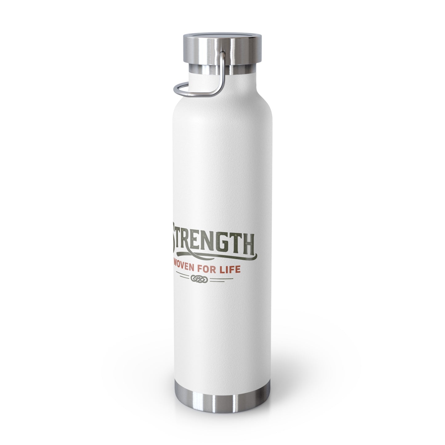Strength Club 22oz Insulated Water Bottle — Hint & Weave Weightlifting Design