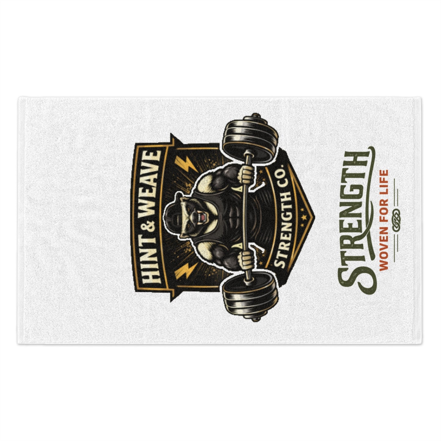 Gym Rally Towel — Hint & Weave Strength Co. Design (11x18)