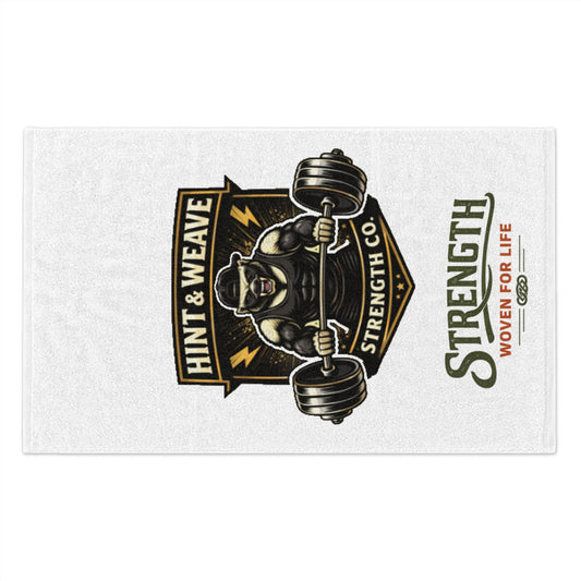 Gym Rally Towel — Hint & Weave Strength Co. Design (11x18)